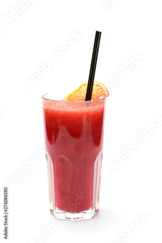 berry smoothie on a white background