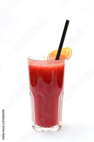 berry smoothie on a white background