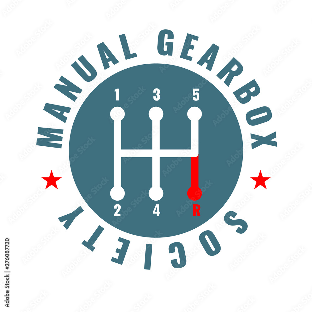 Manual gearbox shift icon. Unique creative design for your t-shirt. Vector illustration. Manual gearbox shift icon. Unique creative design for your t-shirt. Vector illustration.