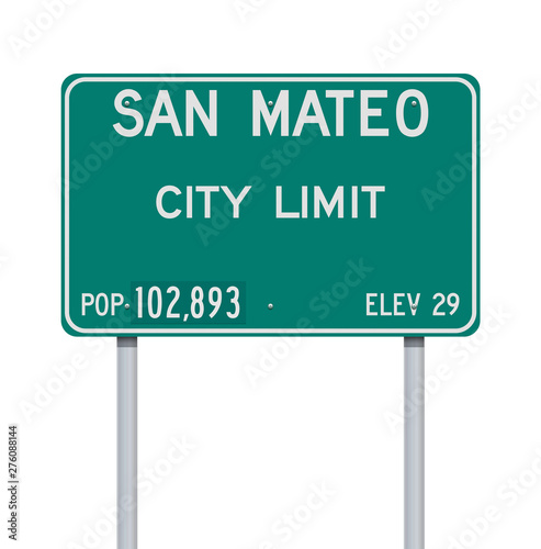 San Mateo City Limit road sign