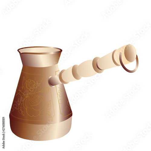 copper vessel for making natural black coffee