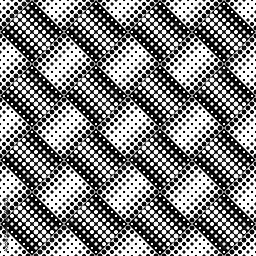 Geometrical dot pattern background - black and white vector graphic from circles