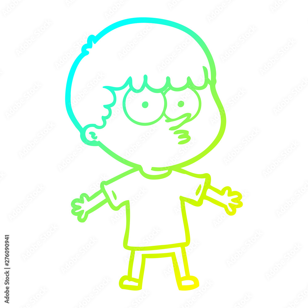 cold gradient line drawing cartoon curious boy cold gradient line drawing cartoon curious boy