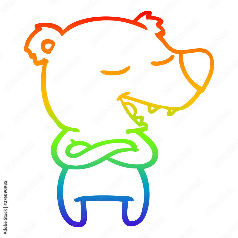 rainbow gradient line drawing cartoon bear rainbow gradient line drawing cartoon bear