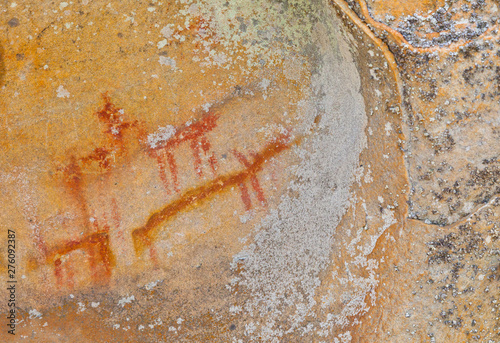 Cave Painting. Valonsadero Mountain. Castilla y Leon. Soria Province. Spain photo