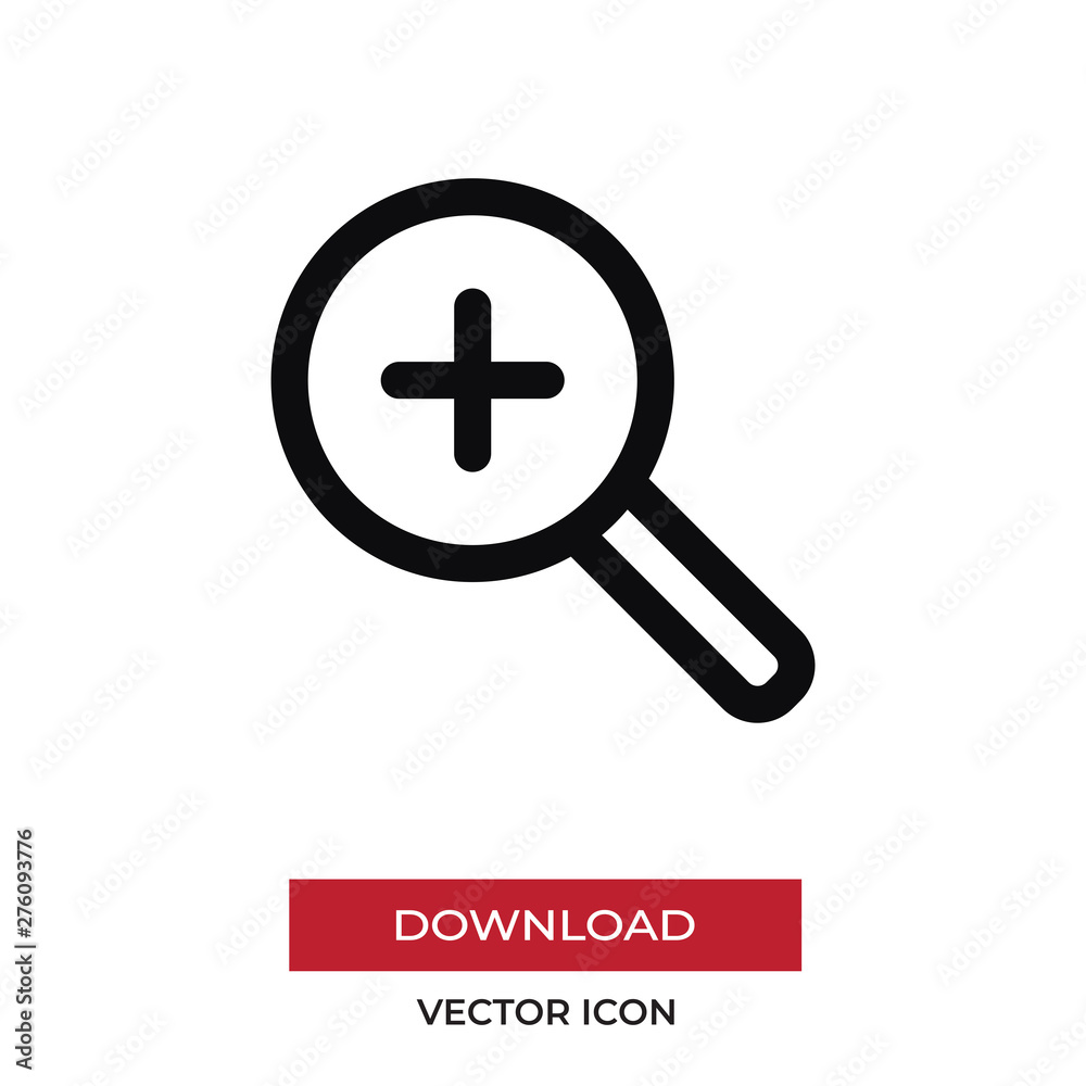 Obraz premium Zoom in vector icon in modern style for web site and mobile app