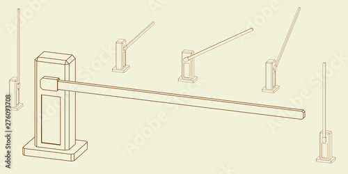 Automatic barrier. Vector o...