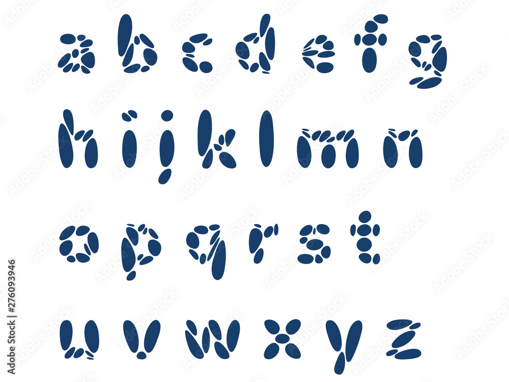 Alphabet letters, font design. Vector flat illustration. Alphabet letters, font design. Vector flat illustration.