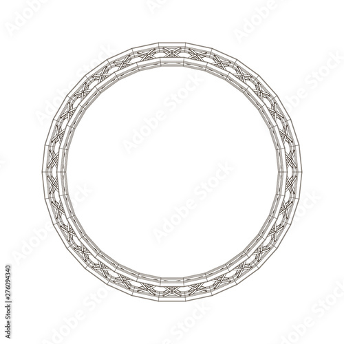 Truss circle. Vector outline illustration.
