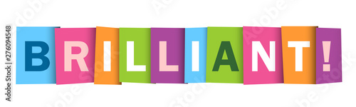 BRILLIANT! colorful vector typography banner