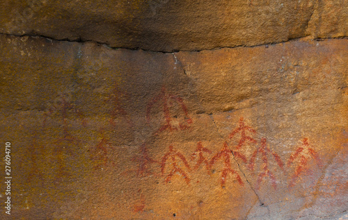 Cave Painting. Valonsadero Mountain. Castilla y Leon. Soria Province. Spain photo