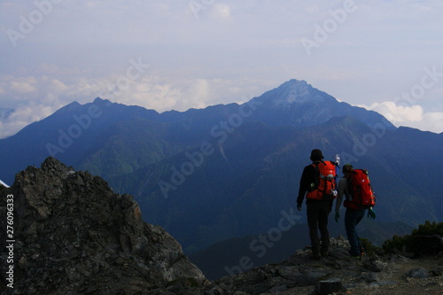 南アルプス 白峰三山テント縦走 北岳山頂からの風景 甲斐駒ヶ岳遠景