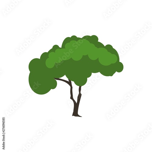 Green trees icon design isolated on white background. Vector