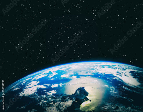 Fototapeta Naklejka Na Ścianę i Meble -  View of the earth from the cosmos. The elements of this image furnished by NASA.