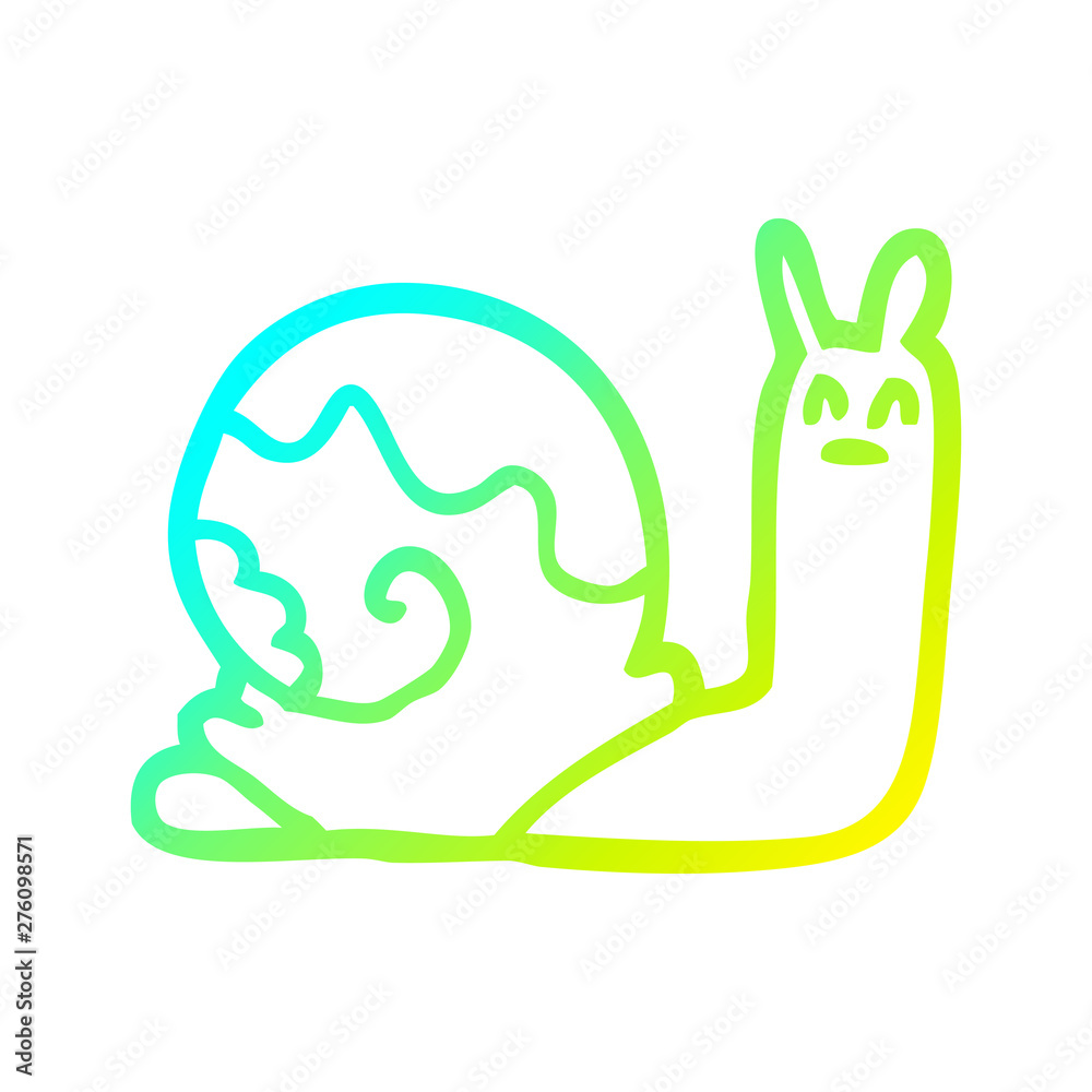 cold gradient line drawing cartoon snail cold gradient line drawing cartoon snail