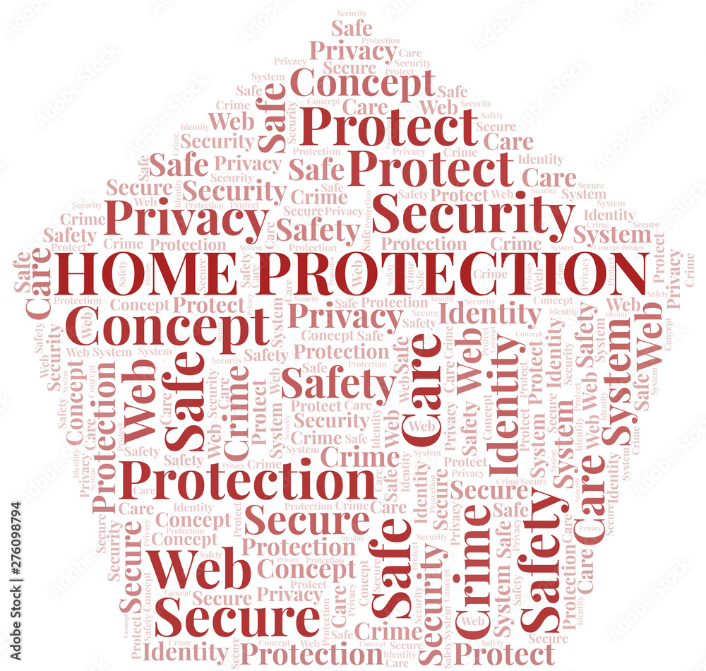 Home Protection word cloud. Wordcloud made with text only.