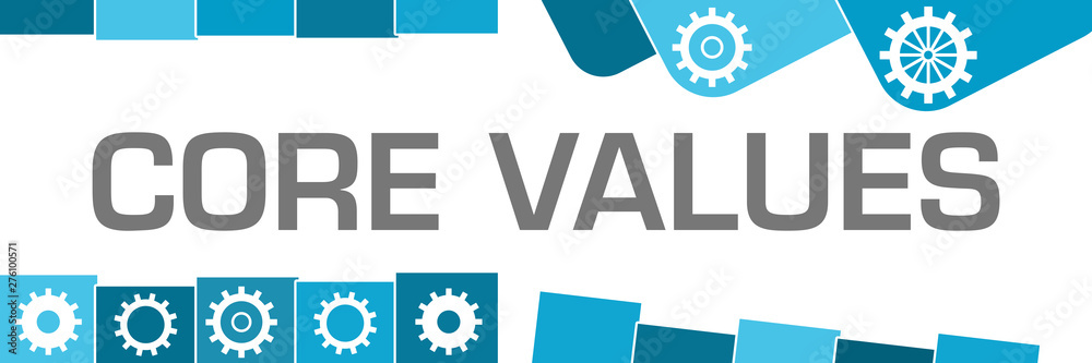 Core Values Blue Random Shapes Gears Core Values Blue Random Shapes Gears