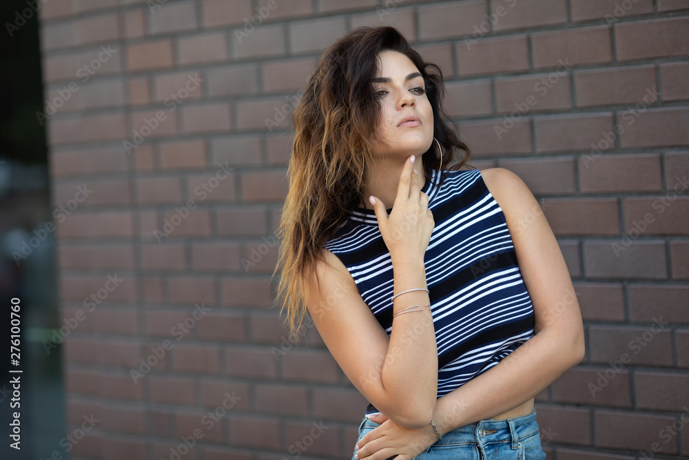 Beautiful young woman. Outdoor portrait. Beautiful young woman. Outdoor portrait.
