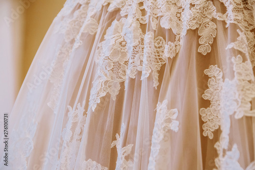 Beautiful wedding dress detail. Vintage style.