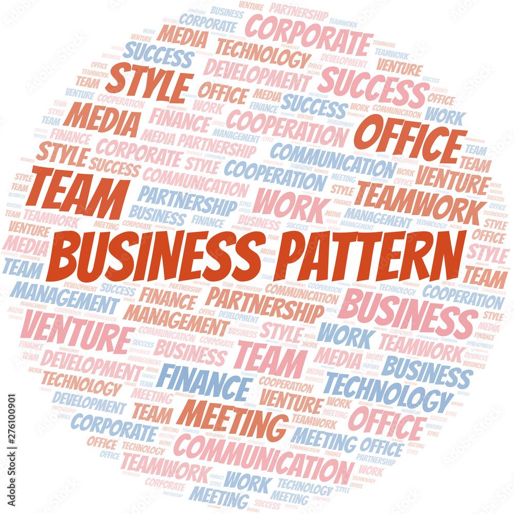 Obraz premium Business Pattern word cloud. Collage made with text only.