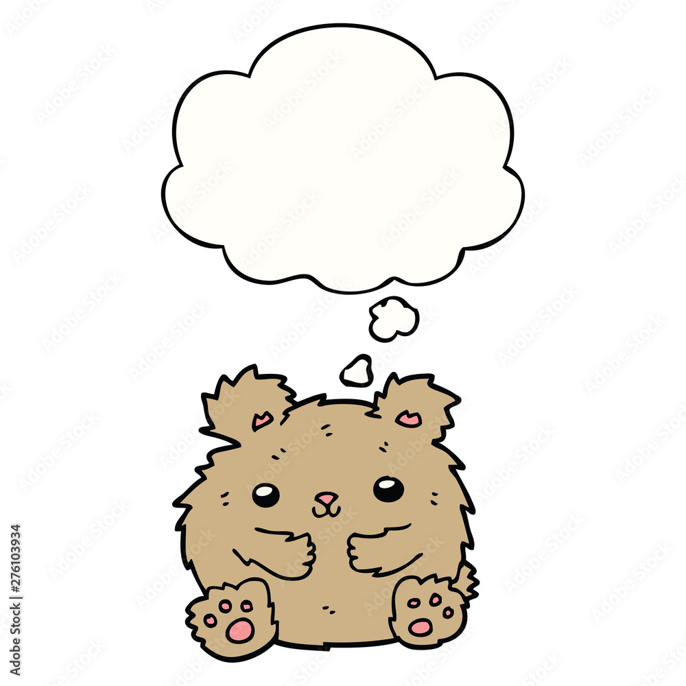 cute cartoon bear and thought bubble cute cartoon bear and thought bubble