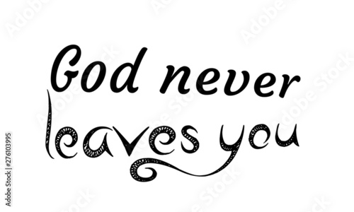 Christian faith, Jesus quote, typography for print or use as poster, card, flyer or T shirt