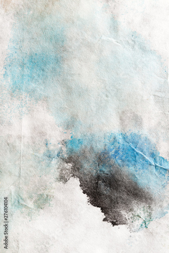 Abstract colorful water color hand paint on white paper background