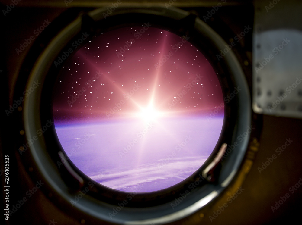 Sunrise, view from spaceship. Elements of this image furnished by NASA. Sunrise, view from spaceship. Elements of this image furnished by NASA.
