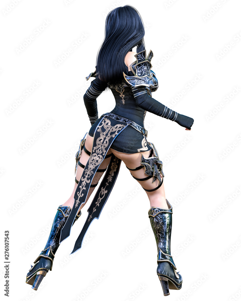 Warrior amazon woman with sword and metal blade. Warrior amazon woman with sword and metal blade.