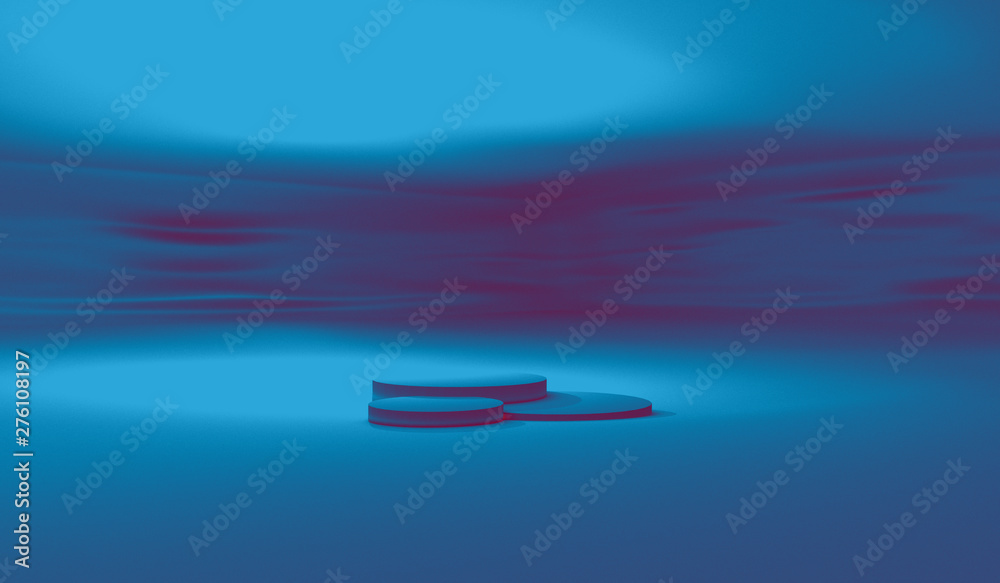 podium in a room, 3d illustration podium in a room, 3d illustration