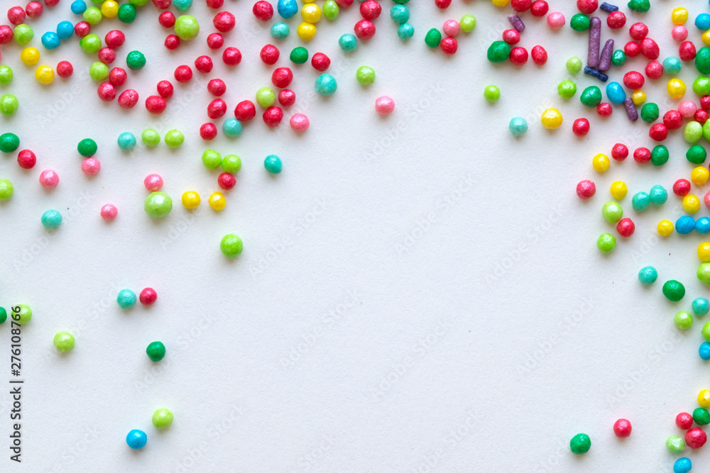 Colorful celebration background with candy. Colorful celebration background with candy.