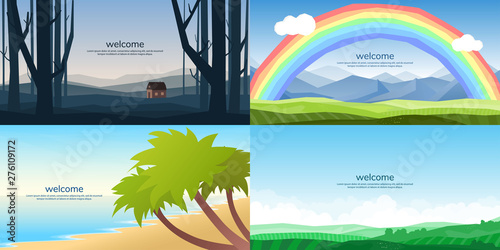 Vector landscapes set 