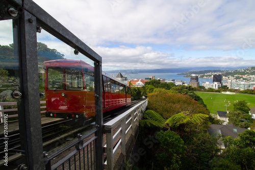 Cable car heading to Wellington from top of mountain