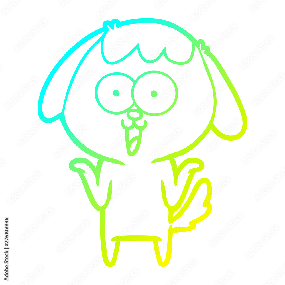 cold gradient line drawing cute cartoon dog cold gradient line drawing cute cartoon dog