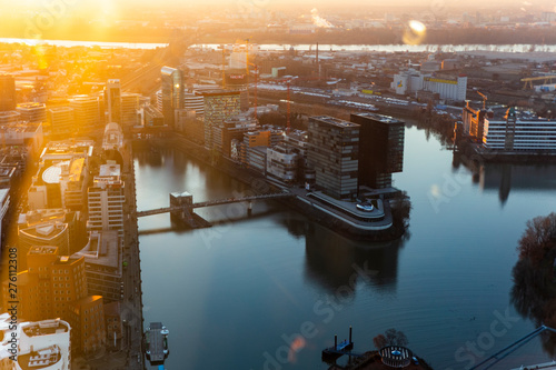 Aerial View on the Harbour of Düsseldorf