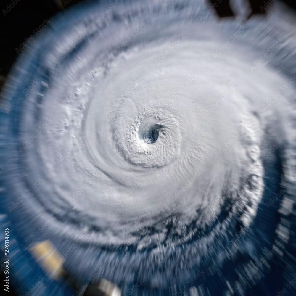 Naklejka Hurricane approaches. Tornado. The elements of this image furnished by NASA.
