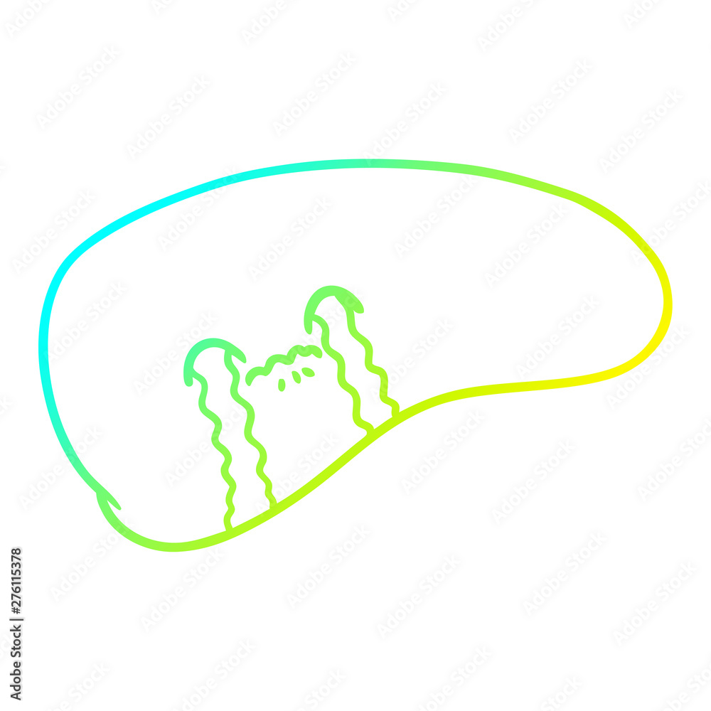 cold gradient line drawing cartoon liver crying cold gradient line drawing cartoon liver crying