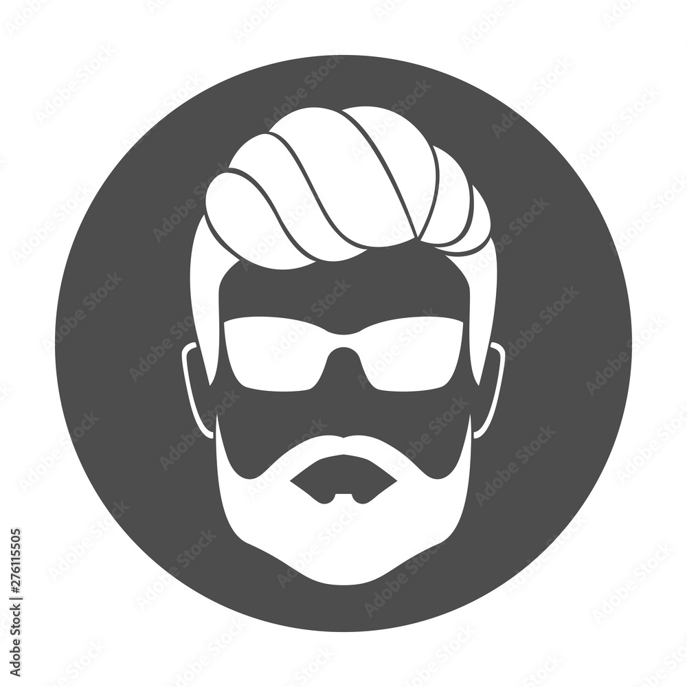 Trendy hipster man avatar. Vector icon. Trendy hipster man avatar. Vector icon.