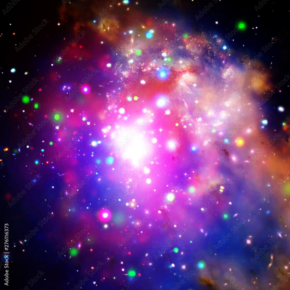 Fototapeta premium Colorful starry outer space background. The elements of this image furnished by NASA.