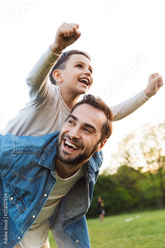 Принти на полотні Two happy brothers spending fun time