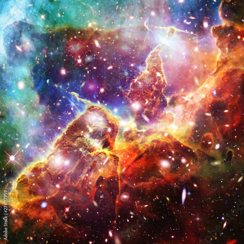 Cosmic galaxy background. Stars and cosmic gas.The elements of this image furnished by NASA. photo