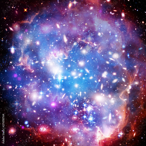 Fototapeta Naklejka Na Ścianę i Meble -  Cosmic galaxy background. Stars and cosmic gas.The elements of this image furnished by NASA.