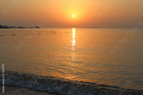 sunset on the beach