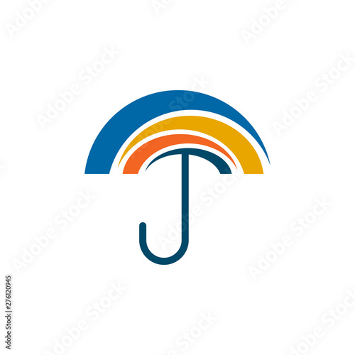Umbrella icon logo design vector template