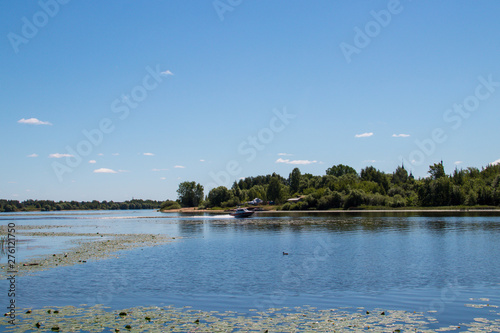 Yaroslavl  view of Kotoroslnaya embankment from the side of the Damansky island