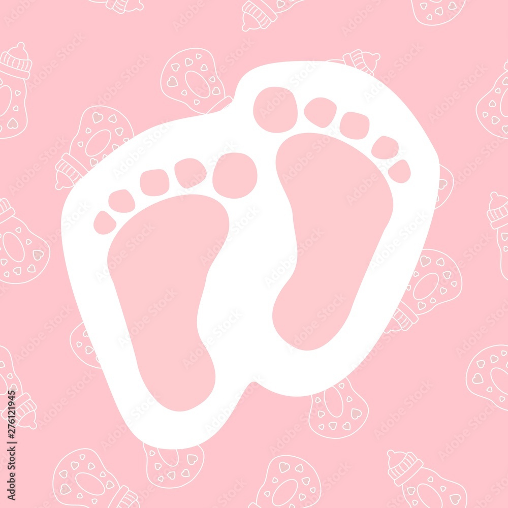 Baby footprint icon. Flat symbol design vector illustration of child footprint. Cute icon for web. Baby footprint icon. Flat symbol design vector illustration of child footprint. Cute icon for web.