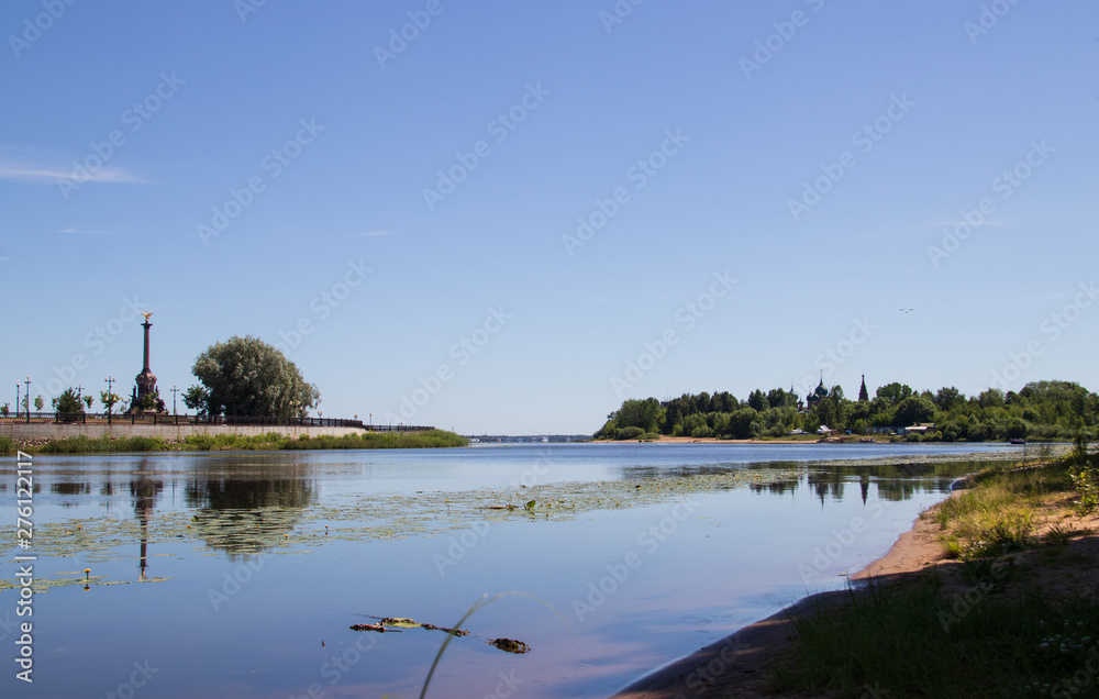 The Golden ring of Russia. Sunny summer day in Yaroslavl.