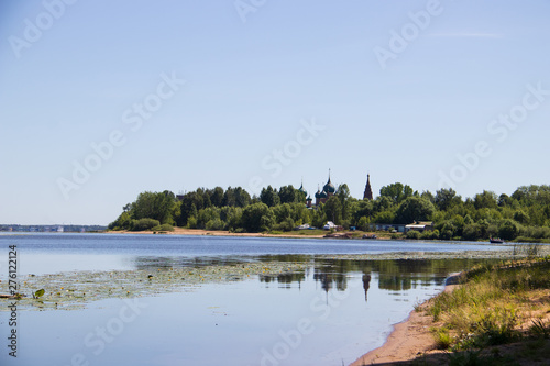 Bright summer day in the Strelka of Yaroslav