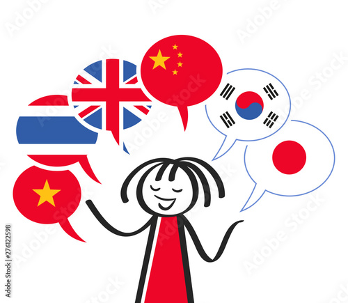 Interpreter speaking different Asian languages and English