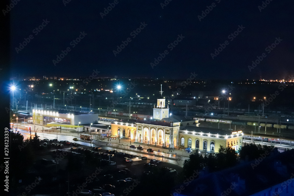 The station square of Yaroslavl. Night. cargo; passenger transportation;